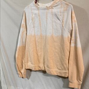 Universal Thread Tie-Dye Sweater in White and Peach